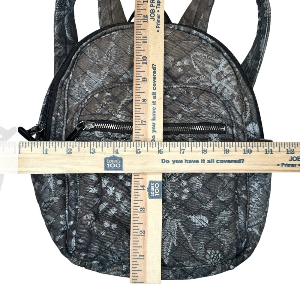 Vera Bradley Cloud‎ Gray Paisley Print Quilted Fabric Backpack - Picture 7 of 7